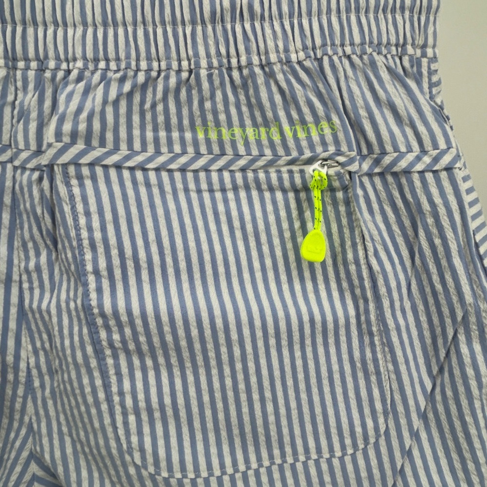 Vineyard Vines Performance Seersucker Striped Shorts Blue White XS 2H001190 - Picture 6 of 8